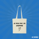 Tote Bag "JE PEUX PAS J’AI SHOPPING" 🛍️ – Édition fun & tendance